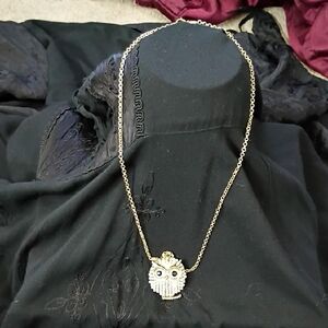 Gold Owl Pendant Necklace